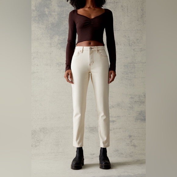 Pacsun Cream Stretch Mom Jean - Picture 1 of 6